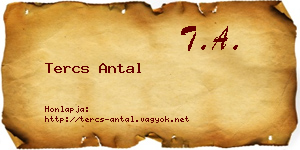 Tercs Antal névjegykártya
